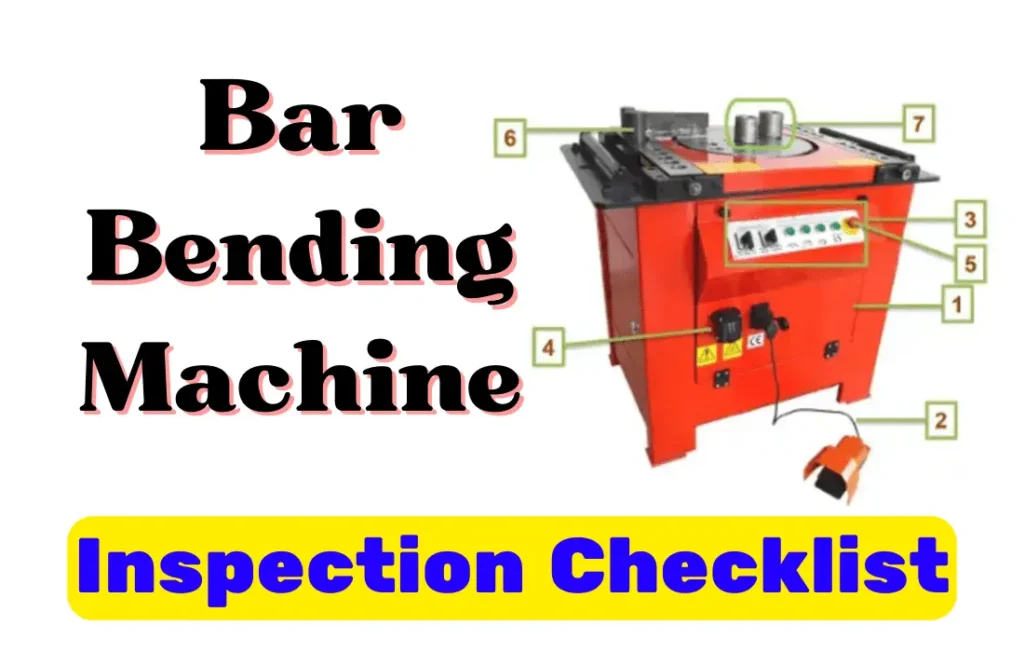 Bar Bending Machine Inspection Checklist