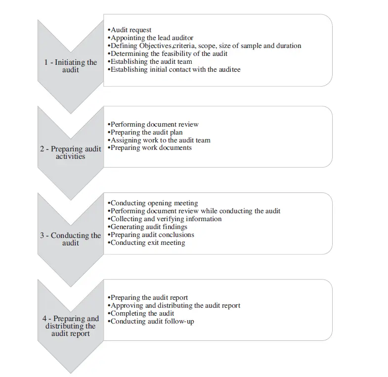 ISO 45001 Audit Process steps