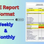 HSE Report Format - Weekly / Monthly